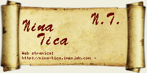 Nina Tica vizit kartica